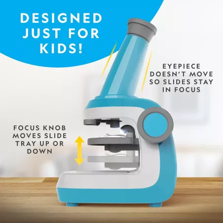 Microscope National Geographic Enfants: Explore la Science! Kit 400x + Lames Préparées