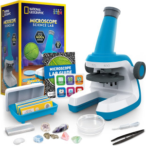 National Geographic Kids Microscope Kit – 400x Zoom STEM Toy Gift