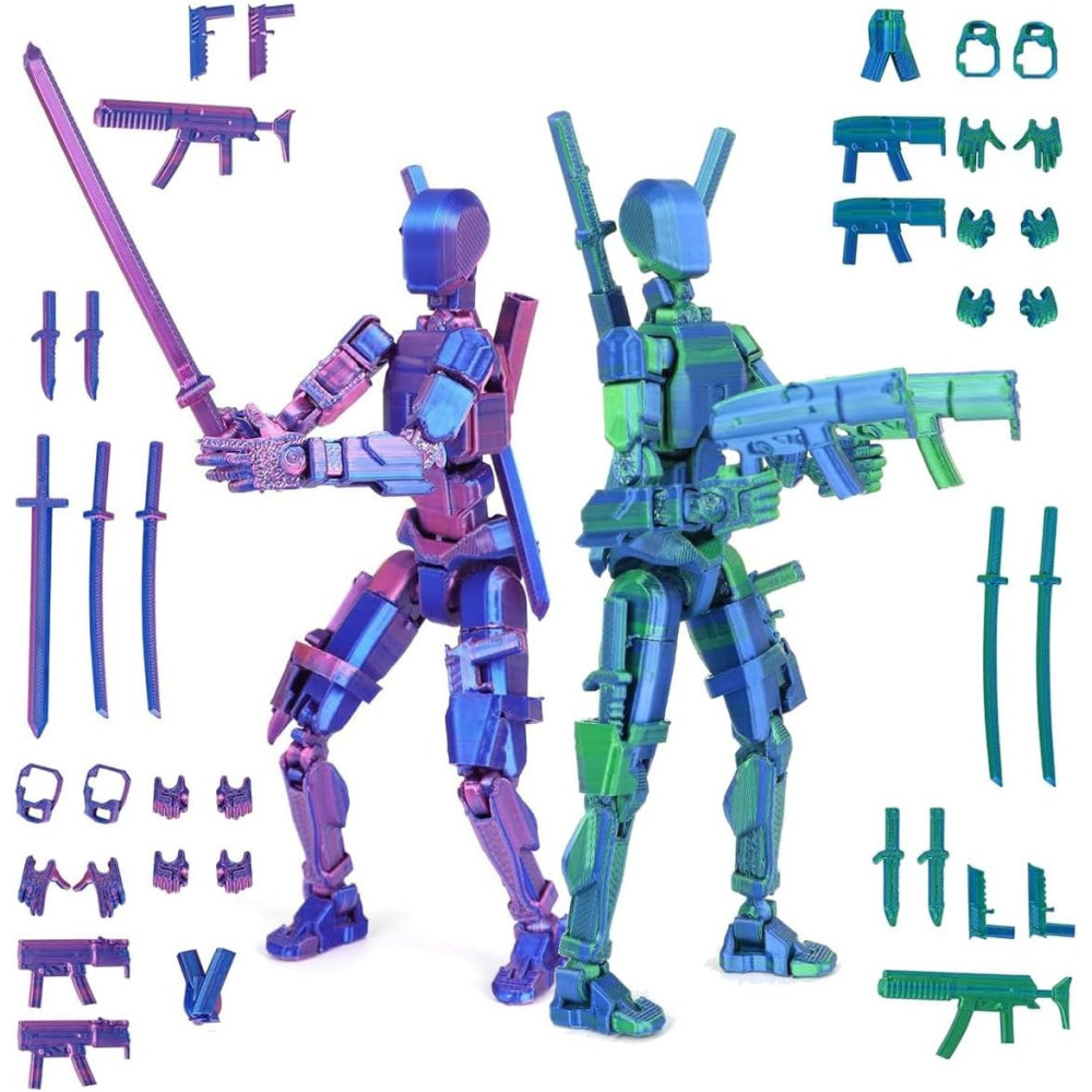 T13 Multi-Jointed Titan Action Figures - 3D Printed Desktop Toys