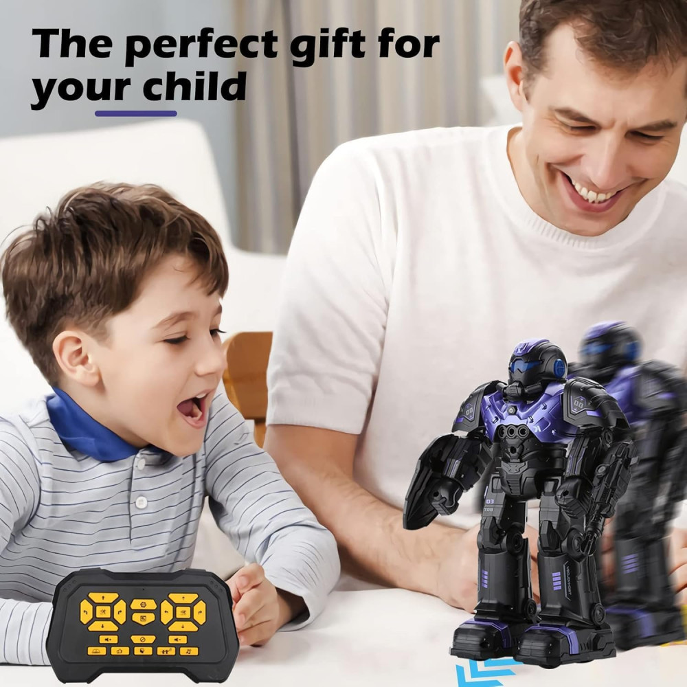 Smart Programmable RC Robot Toy for Kids Ages 3-12 with Remote Control