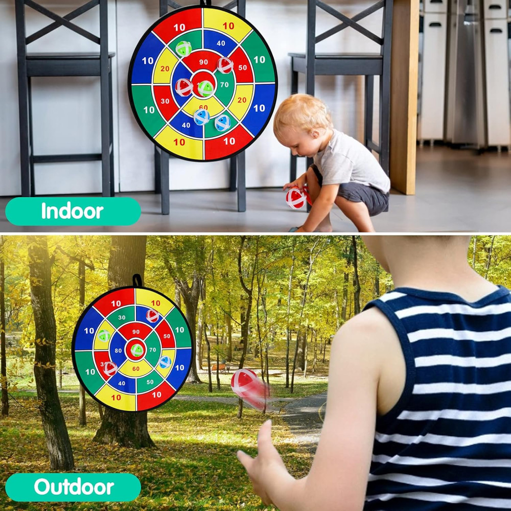 Kids Dart Board Game Set 29 with 16 Stick Balls – Fun Indoor & Outdoor Toy