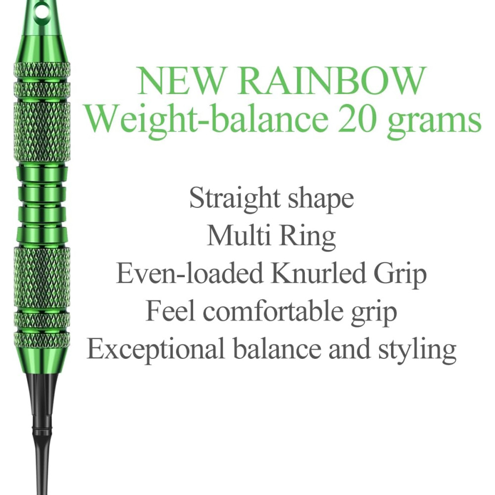 Professional Soft Tip Darts Set 18-20g with Brass Barrel & Accessories