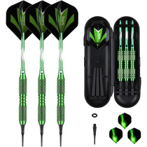 Professional Soft Tip Darts Set 18-20g with Brass Barrel & Accessories