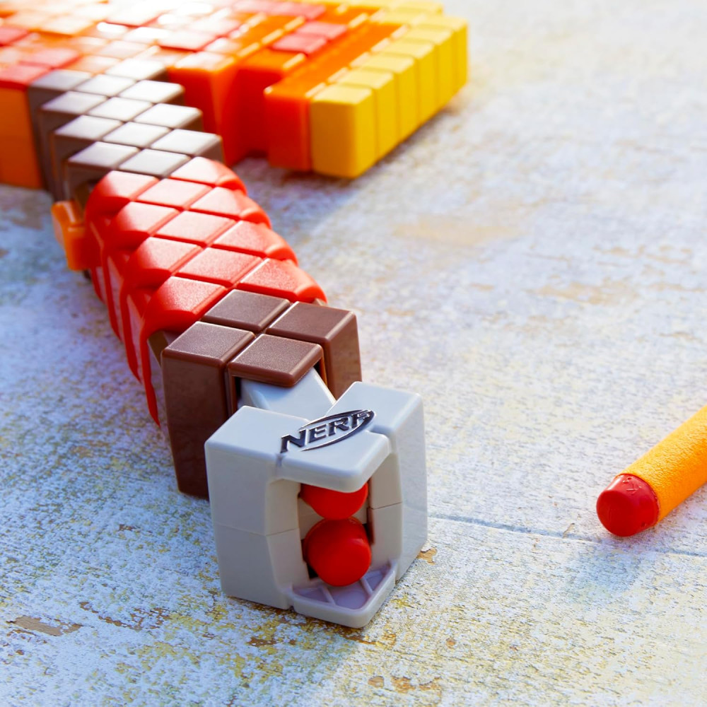 Nerf Minecraft Firebrand Axe | Dart Blasting & 6 Elite Foam Darts