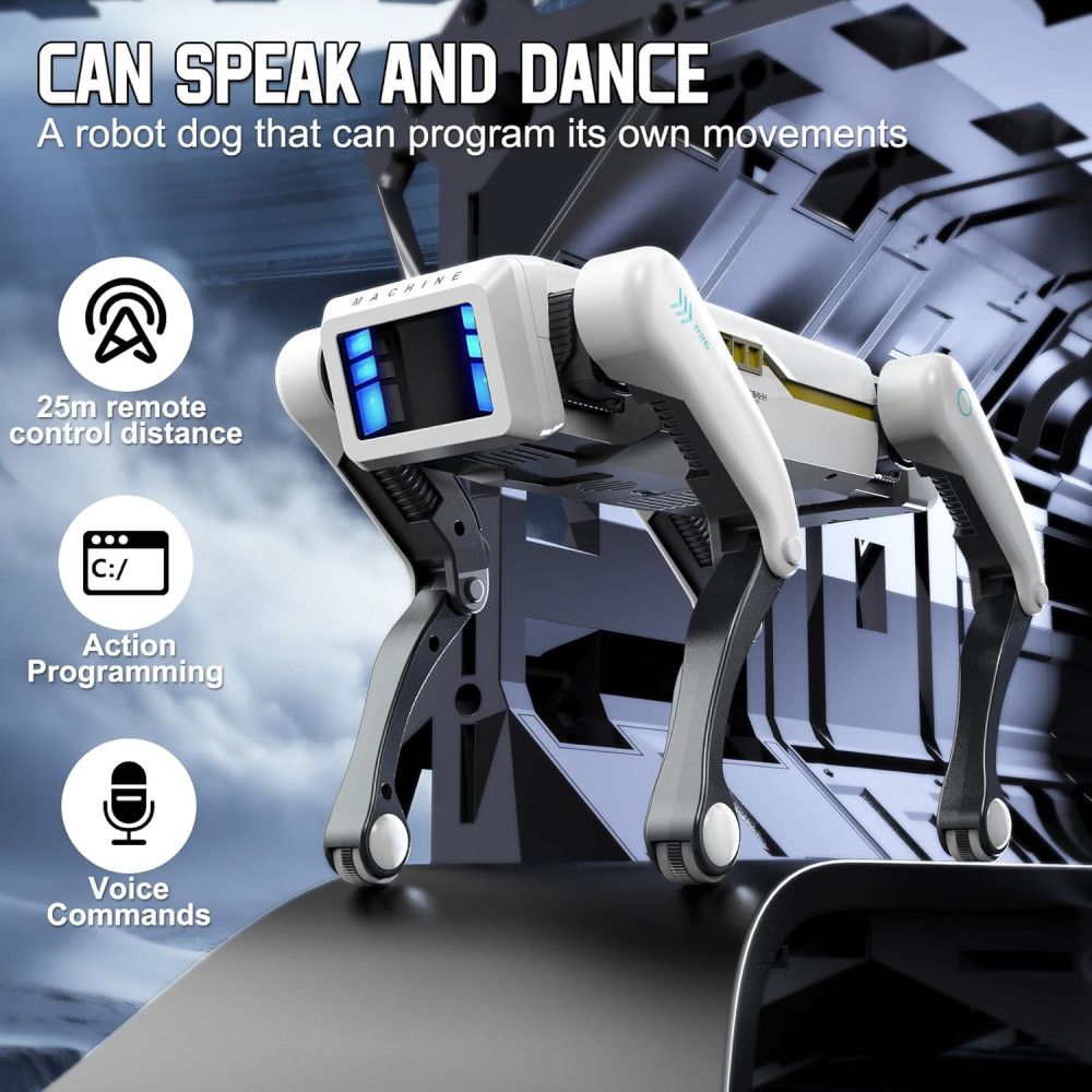 Smart Robot Puppy Dog - 25m Remote, APP Control, Dance & Stories Gift
