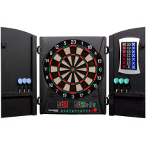 Arachnid Cricket Maxx 1.0 Dartboard Cabinet Set - Walnut Finish, 183 Games