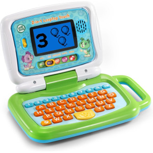LeapFrog 2-in-1 LeapTop Touch Green – Interactive Learning Laptop