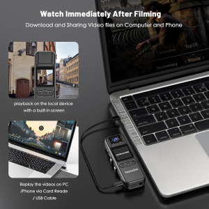 1080P FHD Mini Body Camera with Audio, 128GB Wearable Camcorder