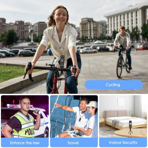 Caméra Corps 1080P FHD Portable 128GB avec Audio Vidéo