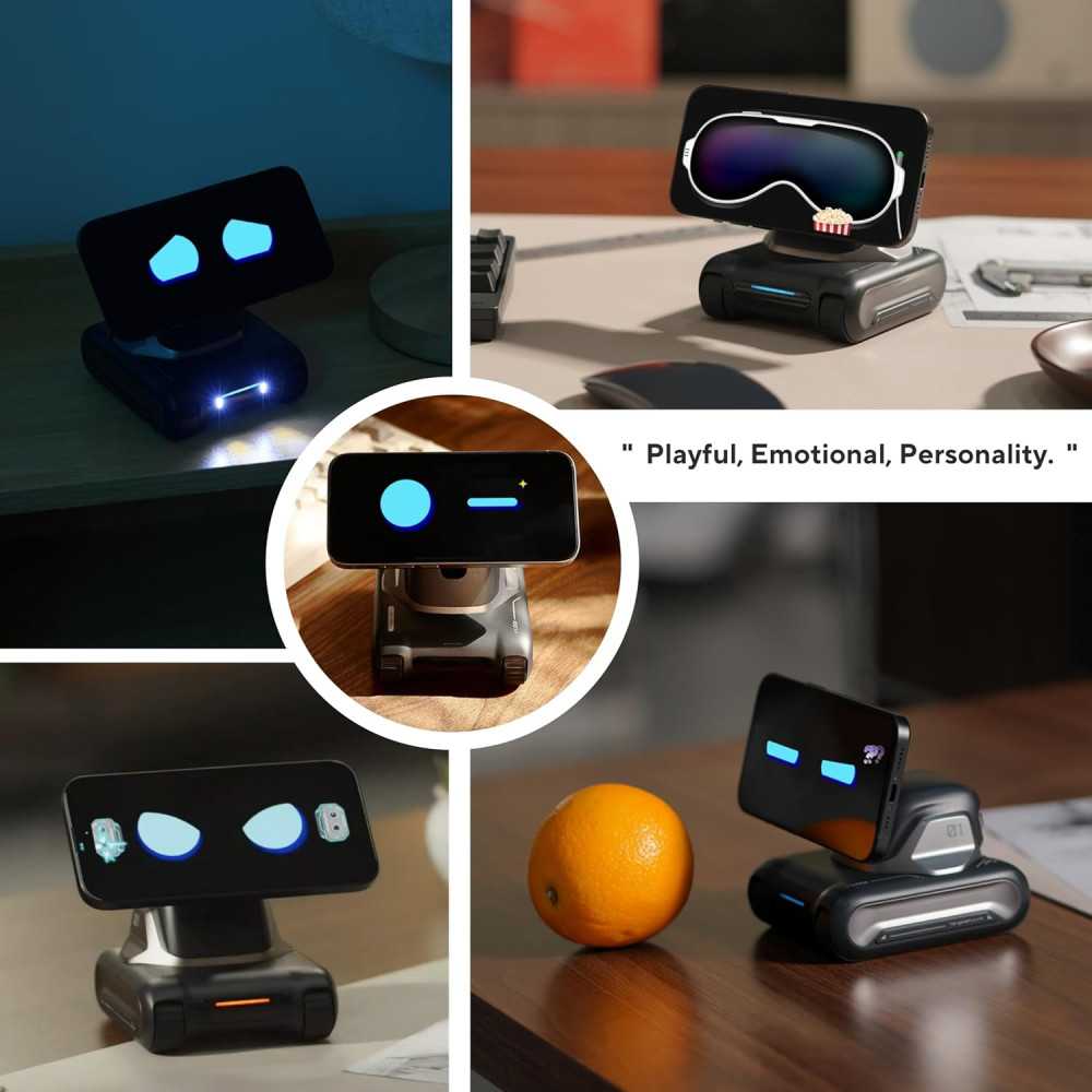 LOOI Robot-Space Black: AI Companion with ChatGPT, Face