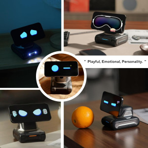 LOOI Robot-Space Black: AI Companion with ChatGPT, Face & Voice Recognition