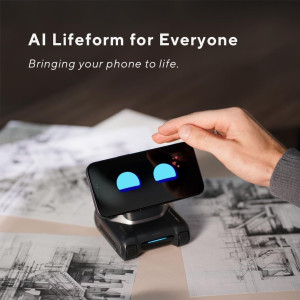 LOOI Robot-Space Black: AI Companion with ChatGPT, Face & Voice Recognition