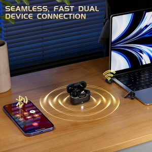 IAMJOY Gaming Earbuds: 20ms Low Latency, ANC, 35H Play, Multi-Device Compatible