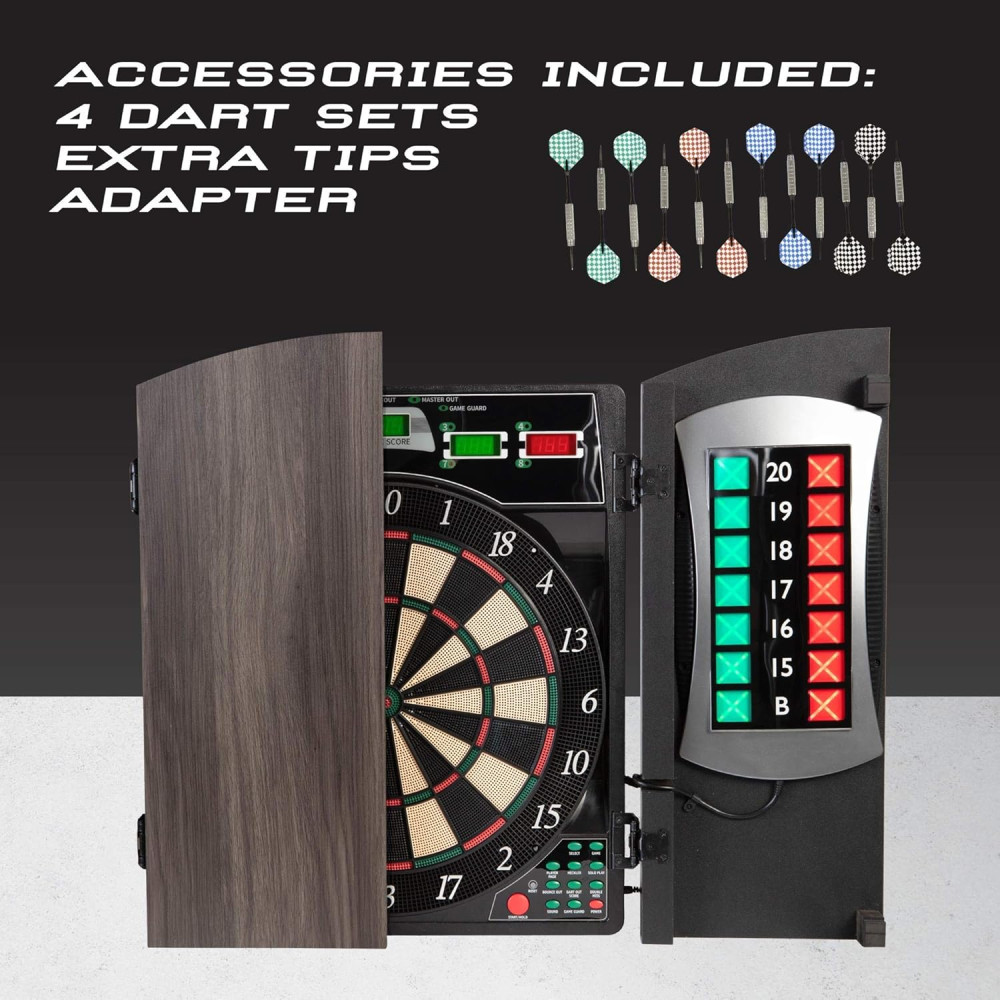 Arachnid Cricket Maxx 4.0 Electronic Dartboard Set – Black Edition