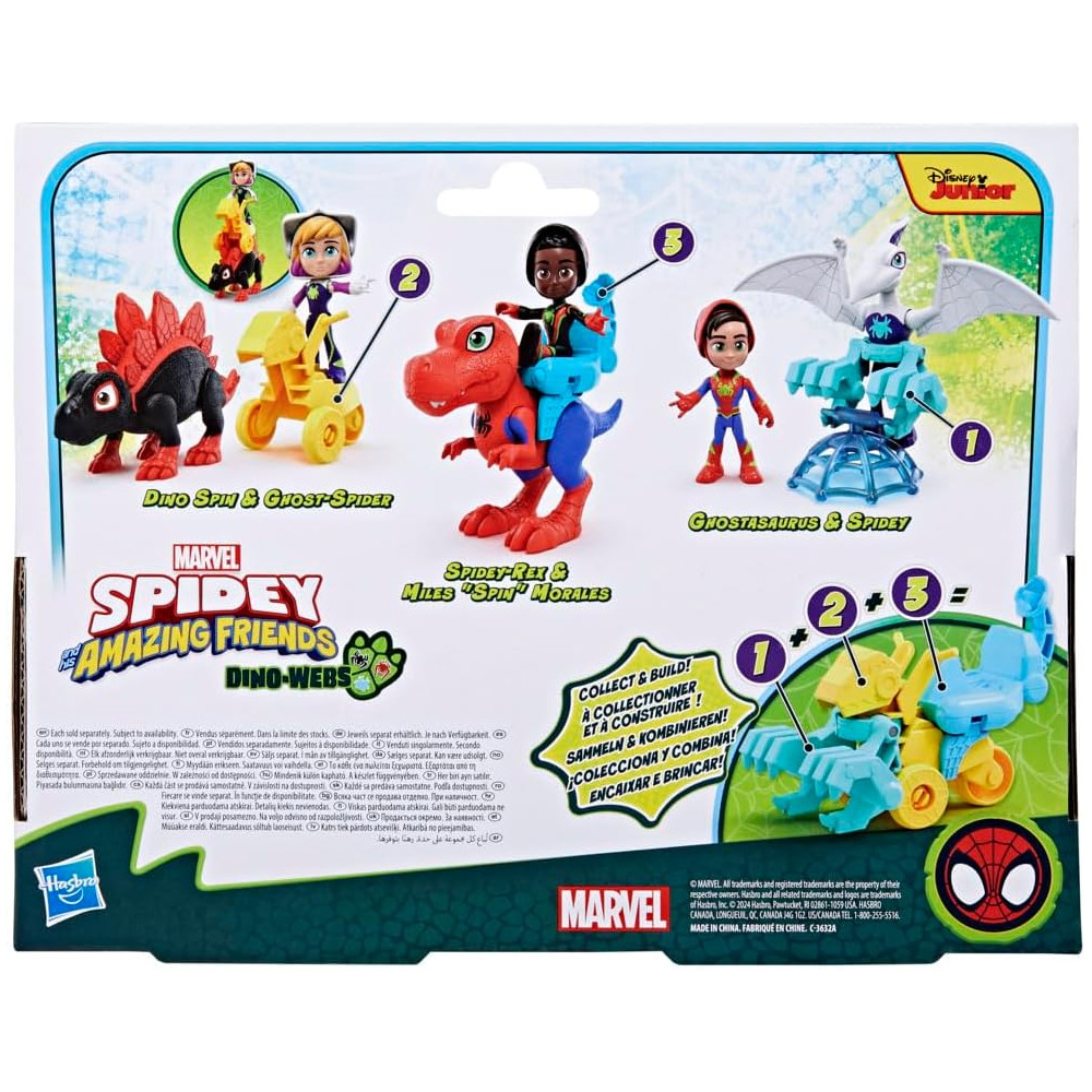 Figurines Spider-Man Marvel Dino-Webs 4 pouces pour enfants