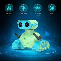 ALLCELE Rechargeable RC Robot Toys for Kids with Music & LED Eyes