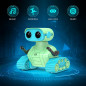 Rechargeable RC Robot Toy for Kids - Dancing, Music, & LED Eyes! Fun Remote Control Robot (Green & Blue)