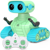 ALLCELE Rechargeable RC Robot Toys for Kids with Music & LED Eyes