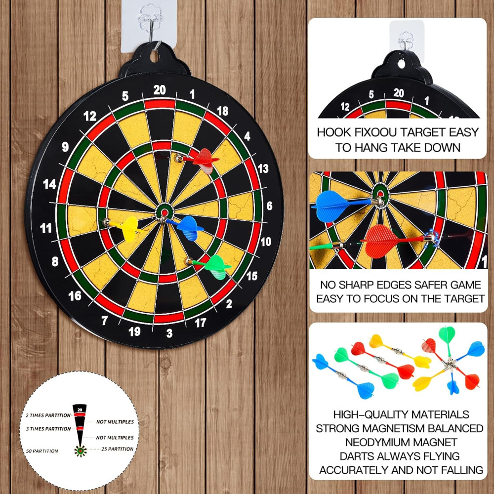 Ciblez ce titre SEO optimisé de moins de 60 caractères :Jeu de Fléchettes Magnétiques - 12 Darts + 12 Balles