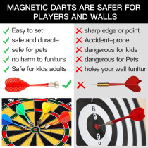 Ciblez ce titre SEO optimisé de moins de 60 caractères :Jeu de Fléchettes Magnétiques - 12 Darts + 12 Balles