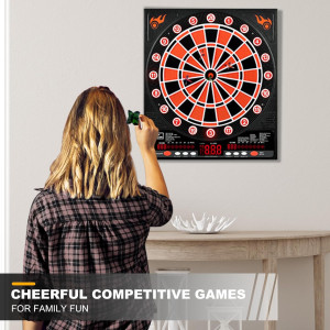 Professional Electronic Dartboard with LED Scoreboard & 12 Soft Tip Darts