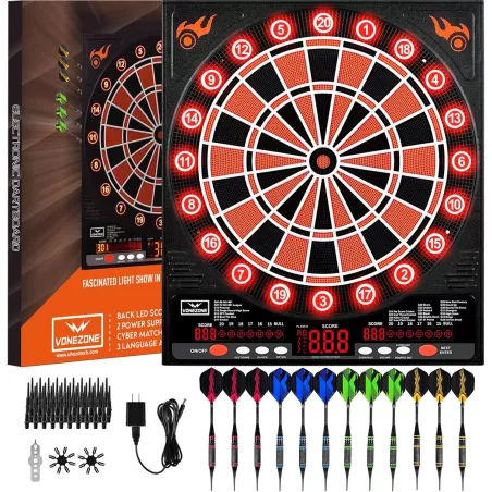 Ciblez le titre SEO : Fléchettes Électroniques LED Pro 12 Fléchettes