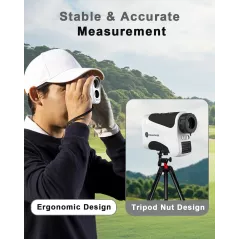 Télémètre Laser Golf 650-1700Y: Zoom 6X, Précision 0.5Y, Verrouillage Drapeau Rapide!