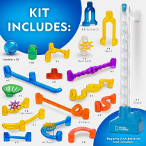 National Geographic 150-Piece Motorized Marble Run Kit with Elevator & Marbles