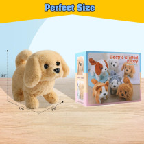 Peluches Golden Retriever interactif : marche, aboie, remue-tail