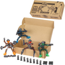 Zing Klikbot Série 3 : 4 Figurines Articulées avec Armes