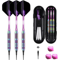 Colorful Soft Tip Darts Set - 18g & 21g with Flights & O-Rings