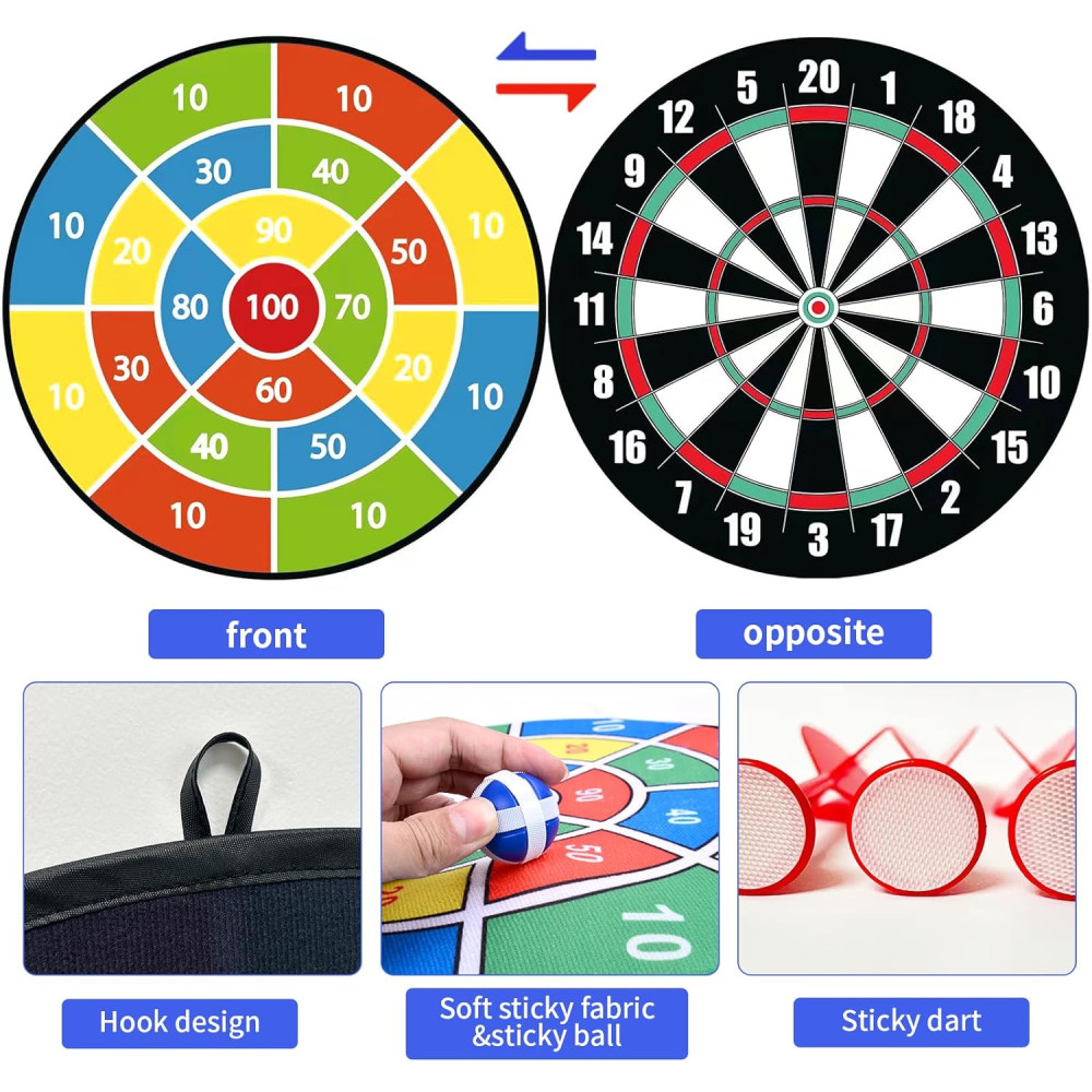 29-Inch Kids Dart Board with Sticky Balls & Darts – Fun Indoor/Outdoor Toy