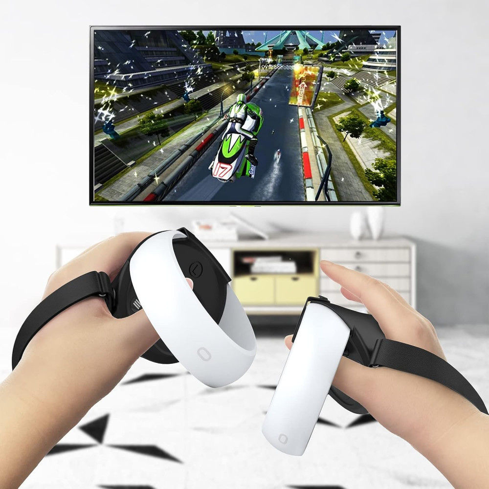 AMZDM Oculus Quest 2 Controller Grips – Non-Slip Covers, 1 Pair Black