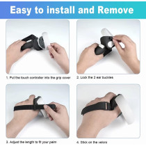 AMZDM Oculus Quest 2 Controller Grips – Non-Slip Covers, 1 Pair Black