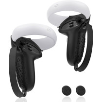 Poignée AMZDM pour Oculus Quest 2 - Protection Antidérapante Noir