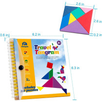 Coogam Travel Tangram Puzzle - Magnetic STEM Brain Teaser Game Gift