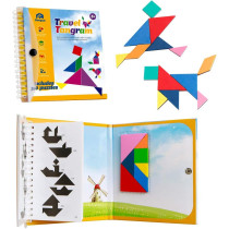 Coogam Travel Tangram Puzzle - Magnetic STEM Brain Teaser Game Gift