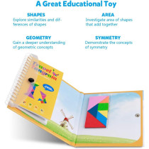 Coogam Travel Tangram Puzzle - Magnetic STEM Brain Teaser Game Gift