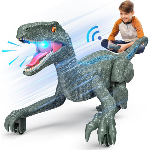 Remote Control Dinosaur Toy for Kids 3-5 – Realistic, Rechargeable, 3D Eyes