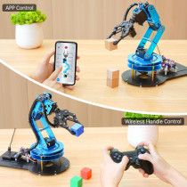 6DOF Robotic Arm Kit with 5 Servos, Claw & PC APP Control Tutorial