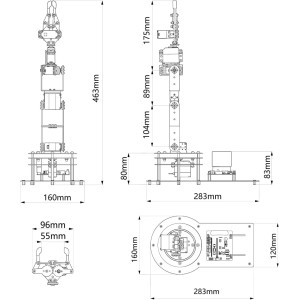 6DOF Robotic Arm Kit with 5 Servos, Claw & PC APP Control Tutorial
