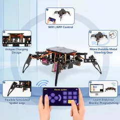 Kit Robot Araignée STEM ESP8266: Apprentissage Ludique et Contrôle Intelligent pour Jeunes Ingénieurs!