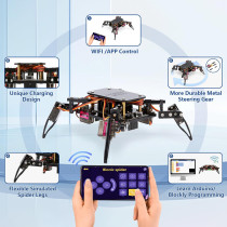 STEM Robotics Kit for Adults & Teens – ESP8266 Spider Robot Toy Gift