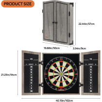 Set Fléchettes Cabinet Gris - Montage Facile & Scoreur Intégré
