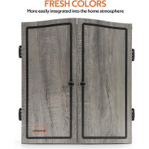 Set Fléchettes Cabinet Gris - Montage Facile & Scoreur Intégré