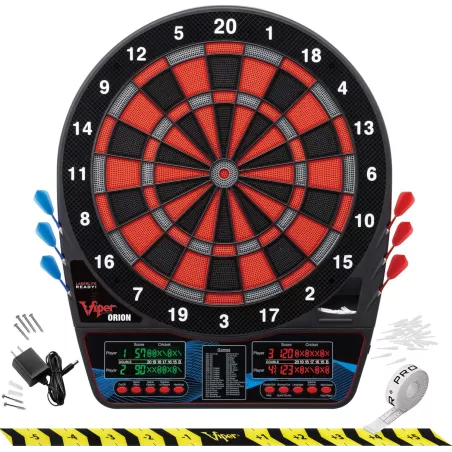 Viper Orion Cible Électronique Dartboard – 43 Jeux, Écran LCD Dual