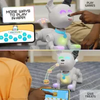 Robot Chien Interactif Dog-E avec LED & 200+ Sons, Appli