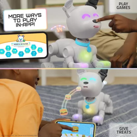 Robot Chien Interactif Dog-E avec LED & 200+ Sons, Appli