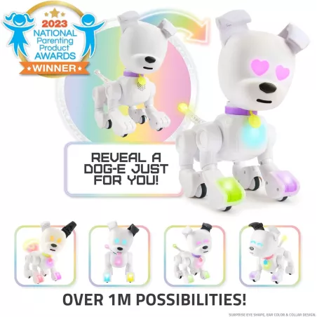 Dog-E Robot Interactif: Votre Chien Robot Personnalisable avec Sons et Lumières!