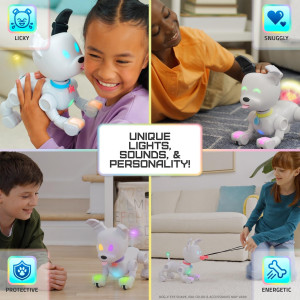 Robot Chien Interactif Dog-E avec LED & 200+ Sons, Appli